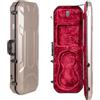 Crossrock Custodia per violino 4/4 | Guscio rigido modellato in ABS con scomparto interno, 2 supporti per archetto, blocco di sicurezza e cinghie staccabili-Champagne (CRA860VFCH)