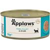 Applaws Lattine in Brodo per Gatti Adulti Umido Complementare 156g - Filetto di Tonno - 12x156 gr