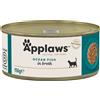 Applaws Lattine in Brodo per Gatti Adulti Umido Complementare 156g - Pesce Oceanico - 12x156 gr