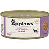 Applaws Lattine in Brodo per Gatti Adulti Umido Complementare 156g - Sgombro e Sardine - 12x156 gr