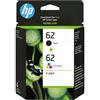 Hp MULTIPACK ORIGINALE HP N.62 BK+COLORE