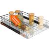Avilia - Organizer in Metallo 20kg di Portata, Sottolavello Cucina Estraibile, Ripiano Scorrevole Casa per Dispensa e Mobili Bassi, Cassetto 53,8P x 36l x 9H cm, Salvaspazio