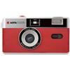 Agfa fotocamera analogica 35mm red (flash + borsa)