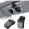 SLIAXINT 2 PCS Porta Occhiali Auto, Nero Clip Porta Occhiali per Visiera Parasole 4 x 7 cm in ABS con Pulsante a Molla, Supporto Occhiali da Sole Auto, Accessori Auto Interni per Guida Viaggi Ordine