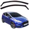 J&J AUTOMOTIVE GP Deflettori per Ford Fiesta 7 3-Porte 2008-2017, 2 pezzi | 2 deflettori GP per Ford Fiesta 7 3-Porte, policarbonato flessibile, finitura nera, canale del finestrino.