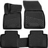 J&J AUTOMOTIVE Tappetini Auto in Gomma su Misura per Ford Focus 4 Dal 2018, Set da 4 Pezzi, 3D - con Bordo Alto, Antiscivolo, Inodore, Colore Nero, TPE