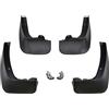 J&J AUTOMOTIVE Set da Paraspruzzi Auto e Parafanghi per Hyundai ix35 2010-2015, Set da 4 Pezzi, Kit di Protezione Contro Gli Spruzzi, Nero