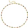 Jenosy Collana girocollo in oro 14 carati, placcata in oro 14 carati, lunga e delicata, alla moda, regalo per donna, 390 millimètres, Oro