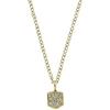 Fossil Collana da donna in acciaio inossidabile con chiusura a moschettone con ciondolo a forma di pentagono rotondo