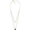 Skagen Sofie SKJ1855710 - Collana da donna in acciaio inossidabile color oro, Length: 500mm+50mm, Acciaio inossidabile, Nessuna pietra preziosa, Tono oro e verde