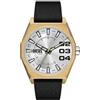 Diesel Orologio analogico al quarzo da uomo con cinturino in pelle DZ2219, Nero, Moderno