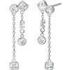 Michael Kors Orecchini da donna di Michael Kors della collezione Kors Brilliance. Orecchini in argento 925 di colore argento con finitura lucida. Misure: lunghezza: 29.06mm, w: 7.6mm. La referenza è MKC1773040