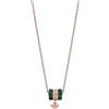 Emporio Armani Collana con elementi da donna con malachite verde, EG3569221, Oro rosa e verde