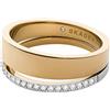 Skagen Anello da Donna in Acciaio Inossidabile, Lunghezza 4/5 In, Oro e Argento con Glitter, 6.5