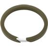 Emporio Armani Bracciale da uomo in pelle o acciaio inossidabile con chiusura a moschettone, a cursore o a pulsante, Marrone terra di Siena