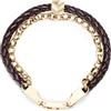 Fossil Bracciale da uomo, Bracciale in pelle impilata, L: 219 mm, L: 12,5 mm, Oro (Gold)