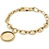 Fossil Bracciale a catena da donna in acciaio inossidabile con chiusura a moschettone, Bagliore di sole