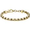 Armani Exchange Bracciale da uomo in acciaio inossidabile con chiusura a moschettone, Tono oro