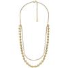Fossil Women's Stainless Steel with lobster clasp closure multi layered necklace