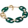 Emporio Armani Bracciale da donna in acciaio inossidabile o ottone con chiusura a moschettone tono oro