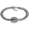 Emporio Armani Bracciale da uomo in acciaio inossidabile o con perline con chiusura a moschettone