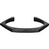 Armani Exchange Bracciale aperto in acciaio inossidabile da uomo, Nero grafite
