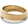Skagen Anello da Donna in Acciaio Inossidabile, Lunghezza 4/5 In, Oro e Argento con Glitter, 5.5