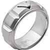Emporio Armani Anello Da Uomo Sentimental, Lunghezza: 25 mm, Altezza: 9,5 mm, Larghezza: 25 mm Anello In Acciaio Inox Argento, EGS2908040, 10, Argento metallizzato
