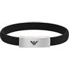 Emporio Armani Bracciale da uomo in acciaio inox, lunghezza: 185-195mm, larghezza: 30mm, altezza: 9mm, EGS2996040