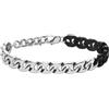 Diesel Bracciale da uomo in acciaio inossidabile con chiusura a moschettone o a scorrimento, Argento piombo