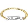Diesel Bracciale per uomo, Bracciale a catena in acciaio inossidabile bicolore, Lunghezza: 220 mm, Larghezza: 32,5 mm, Altezza: 10 mm, DX1437931