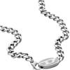 Diesel Collana da uomo in acciaio inossidabile con chiusura a moschettone, Unicorno Argento