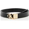 Calvin Klein Donna Cintura Monogram Buckle 2,5 cm Cintura in Pelle, Nero (Black), 95 cm