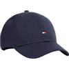 Tommy Hilfiger Cappellino Bambini Unisex Small Flag Cappellino da Baseball, Blu (Space Blue), L-XL
