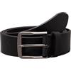 Calvin Klein Cintura Uomo Classic Flat Lthr Belt 35Mm Aop in Pelle, Nero (Allover Print), 115 cm
