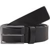 Calvin Klein Uomo Cintura Clean Essential in Pelle, Nero (Ck Black Smooth), 115 cm