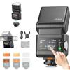GODOX iT32 Flash TTL per Fotocamera con Trigger X5S per Sony a7IV a6400 ZV-E10, Slitta Flash Magnetica e Trigger in Uno, Testa Flash Orientabile, Touchscreen a Colori, Riflettore Integrato e Diffusore
