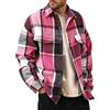 Generisch - Maglione in flanella da uomo invernale stile taglialegna, cardigan a quadri, flanella vintage, elegante, camicia giacca con colletto, revers, giacca in pile, vestibilità normale, camicia