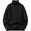 Generisch Maglione invernale da uomo, oversize, a collo alto, in tinta unita, con collo alto, a maglia fine, elastico a collo alto