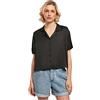 Urban Classics Maglietta Da Donna In Viscosa Satinata, Camicia Donna, Nero, XS