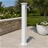 Fonderia Bongiovanni Fontana a colonna mod. Olimpia bianco RAL9010 con rubinetto cod.303/C