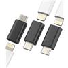 Kefiany Cavo adattatore USB C maschio a Lightning femmina (confezione da 3) per Apple IPhone15 Pro Max Plus per iPad 10, Air4/5, Mini6, Pro 12.9, compatibile con Samsung Galaxy S22 S23 Z Flip Type C cavo di