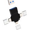 Kefiany Adattatore USB C Lightning Micro USB a OTG 3.0 tipo C cavo connettore per iPhone 16 15 14 per iPad MacBook per Apple tastiera mouse lettore schede USB-A dati Android compatibile con Samsung