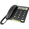 Doro PhoneEasy 312cs Telefono a filo con tasti e display grandi, Nero