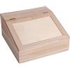 Rayher 62409000 - Scatola di legno m. coperchio, FSC Mix Credit, 24 x 24 x 12 cm, 4 scomparti
