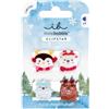 Invisibobble Clipstar Kids Cozy Snowy Friends - 4 Pinze Per Capelli