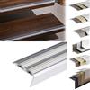 KARAT Profili angolari per gradini in alluminio, antiscivolo, con materiale di montaggio, profili angolari (Powergrip doppia gomma, grigio, 1000 x 42 x 20 mm, preforati)