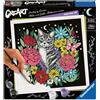 Ravensburger CreArt 25855 - Pixie Cold: Cat - Paint by Number Adults, set di pittura fai-da-te con pennello e colori acrilici, regalo per donne e uomini, pittura per adulti