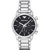 Emporio Armani Orologio Uomo, movimento cronografo al quarzo, cassa in acciaio inossidabile 41 mm con bracciale in acciaio inossidabile, AR1853