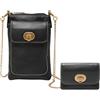 Fossil Borsa a tracolla da donna, 10,8 L x 2,5 W x 17,1 cm H, Nero, 10.8 cm L x 2.5 cm W x 17.1 cm H